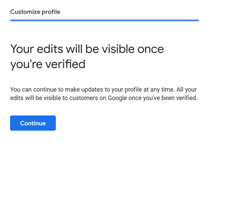 Your Google My Business or Google Business pofile is Ready